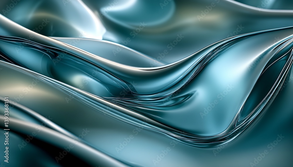 Fototapeta premium Dynamic Swirling Patterns of Aqua Liquid Creating a Mesmerizing Flow Aesthetic : Generative AI