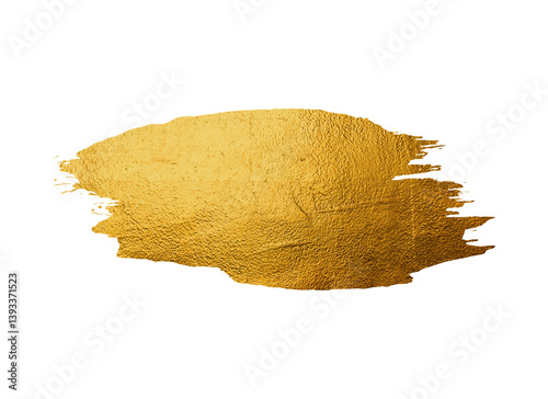 Gold ink texture paint. Shining brush background