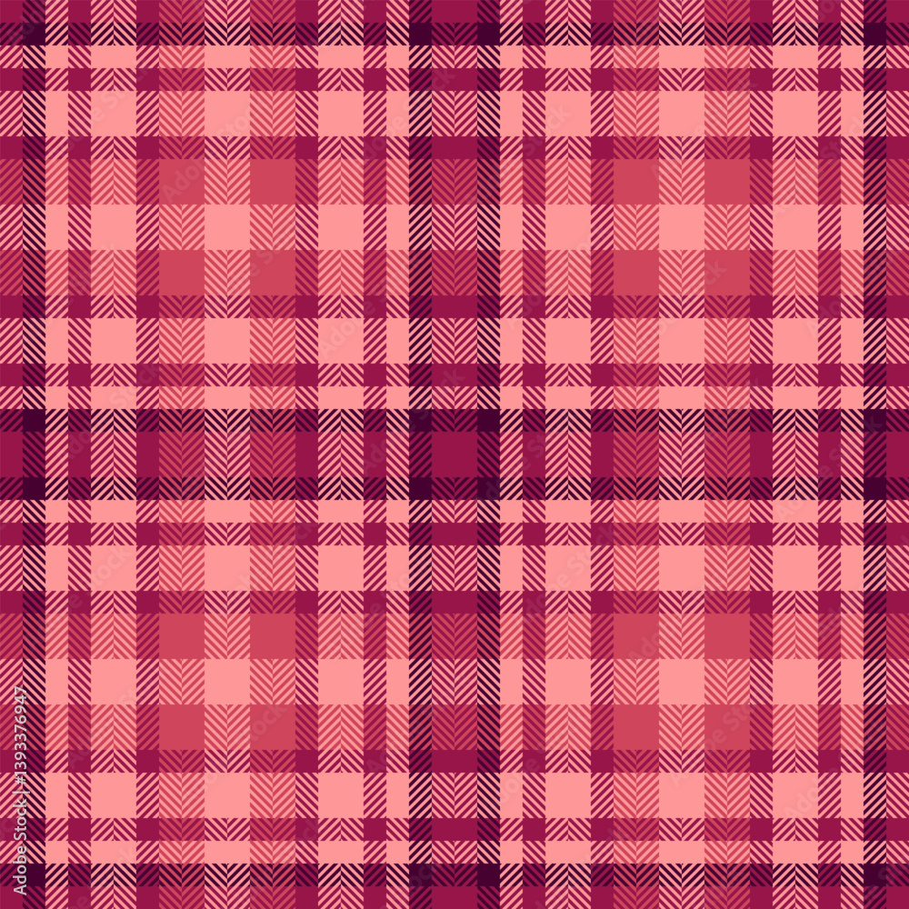 Elegant pink and maroon plaid pattern, perfect for textile design, fashion, or website backgrounds. This seamless texture offers a sophisticated, classic feel with a subtle herringbone weave. Elegant pink and maroon plaid pattern, perfect for textile design, fashion, or website backgrounds. This seamless texture offers a sophisticated, classic feel with a subtle herringbone weave.