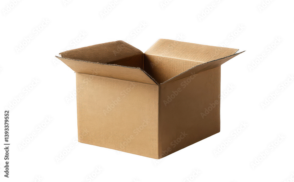 a cardboard box on a white background, png a cardboard box on a white background, png