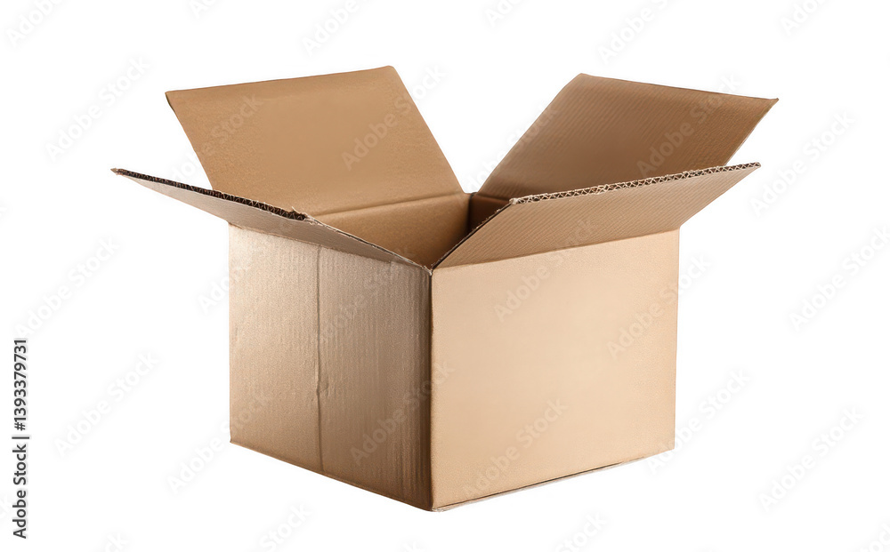 a cardboard box on a white background, png a cardboard box on a white background, png