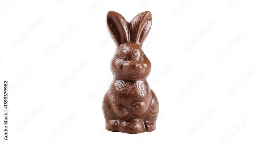 Obraz premium a chocolate Easter bunny isolated on a white background