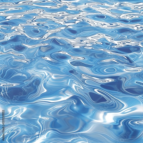 Seamless abstract pattern with blue ocean-inspired swirls resembling fluid art and oil paint textures. Decorative marine background for textiles, wallpapers, and digital designs.