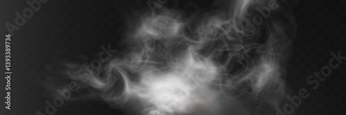 	
Realistic smoke on transparent background with soft swirling effect, misty fog, airy vapor, atmospheric haze, drifting smog, subtle steam, floating cloud, delicate fumes.
