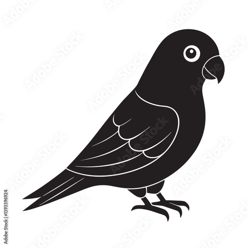 Amazonian Parrotlet Bird Vector Art