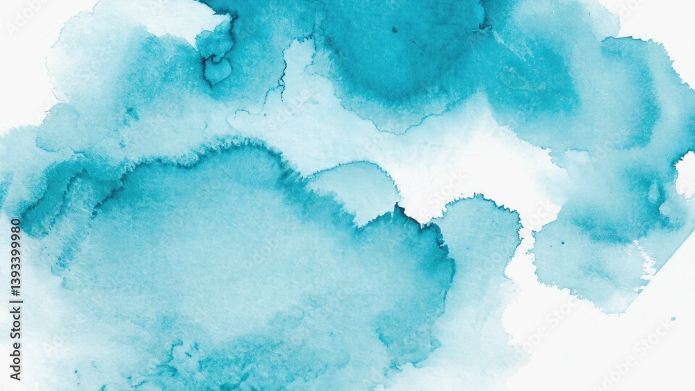 Obraz premium A soft and fluffy blue cloud depicted in watercolor style