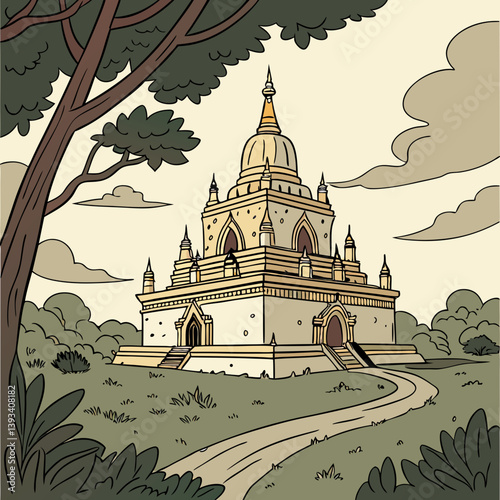 A Buddhist temple or Buddhist monastery is the place of worship for Buddhists, the followers of Buddhism. They include the structures called vihara, chaitya, stupa, wat and pagoda in different regions