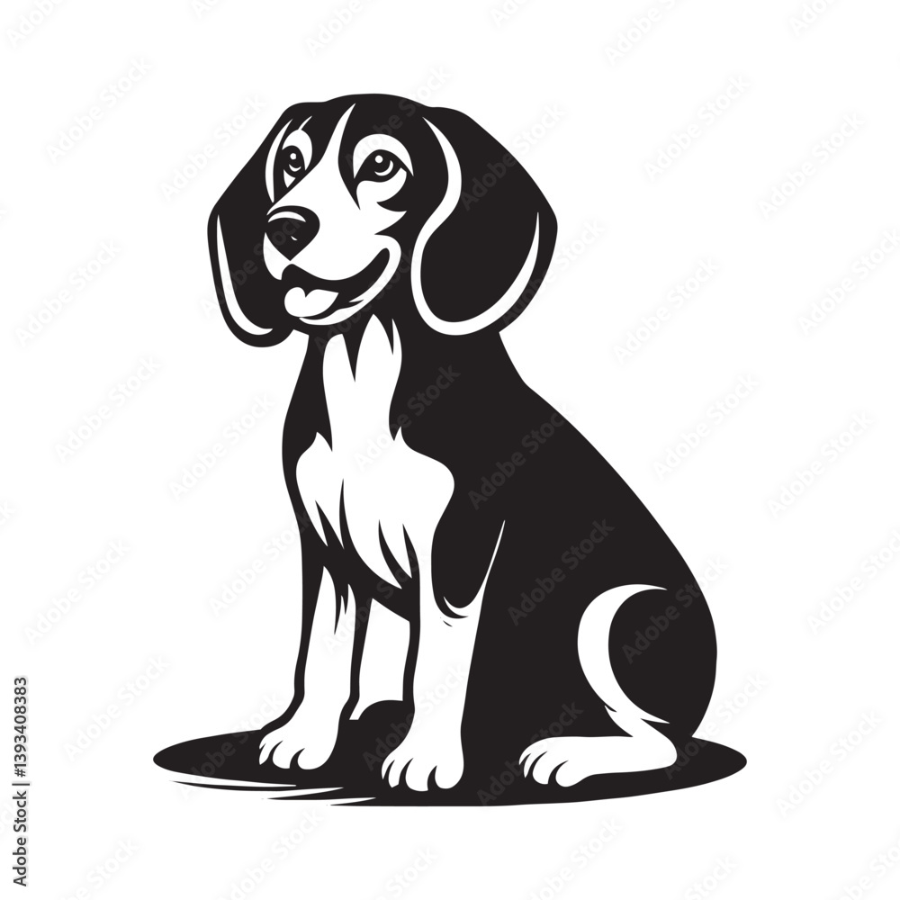 Beagle Dog Vector Silhouette Illustration, Loyal Pet Outline, Hunting Hound Graphic, Minimal Canine Design, Animal Clipart for Logos, T-Shirts, Stickers, Posters, and More. Beagle Dog Vector Silhouette Illustration, Loyal Pet Outline, Hunting Hound Graphic, Minimal Canine Design, Animal Clipart for Logos, T-Shirts, Stickers, Posters, and More.