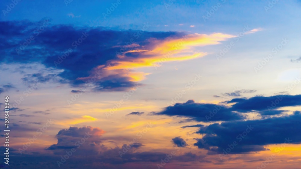A plane soars through the sky at sunset, with warm hues and clouds in the background A plane soars through the sky at sunset, with warm hues and clouds in the background