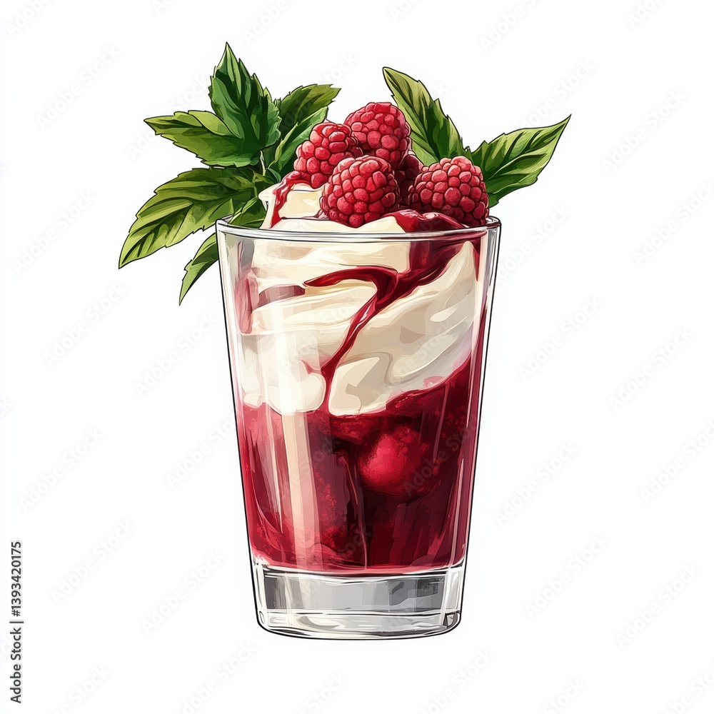 Indulgent frozen yogurt delight with raspberry sauce and fresh toppings in vibrant colors Indulgent frozen yogurt delight with raspberry sauce and fresh toppings in vibrant colors