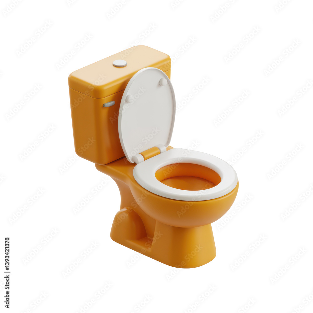 Funny 3D Toilet Illustration – Quirky Bathroom Wall Art Funny 3D Toilet Illustration – Quirky Bathroom Wall Art