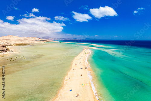 Obraz na płótnie Playa de Sotavento, Jandia, Fuerteventura, Spain w salonie