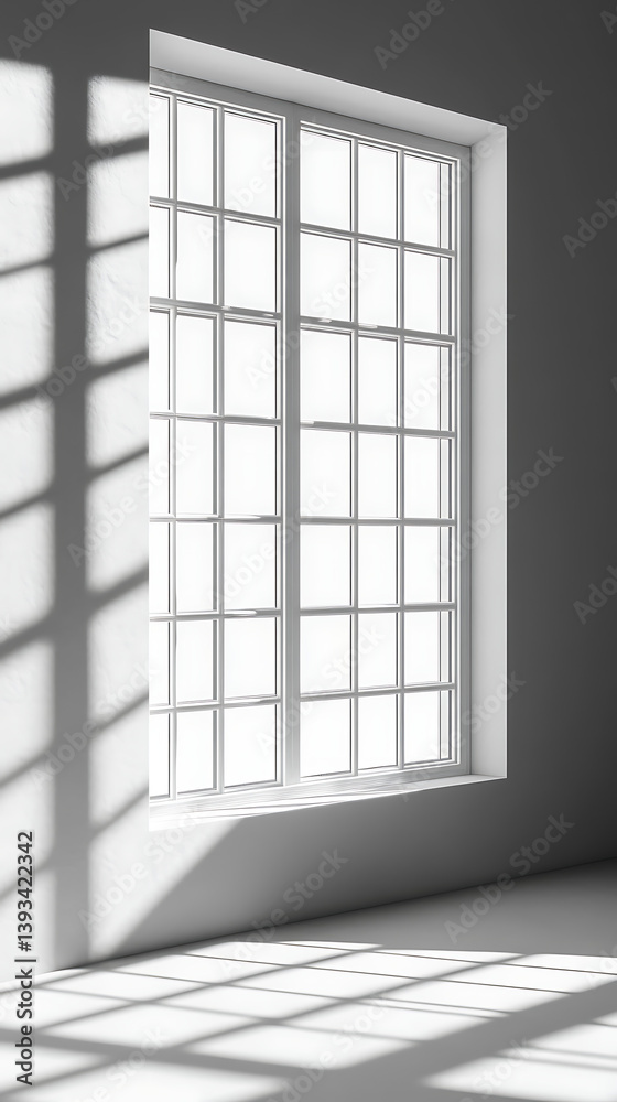 Sunlit White Room with Large Window Sunlit White Room with Large Window