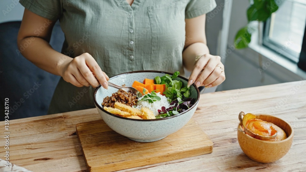 A person enjoying a meal