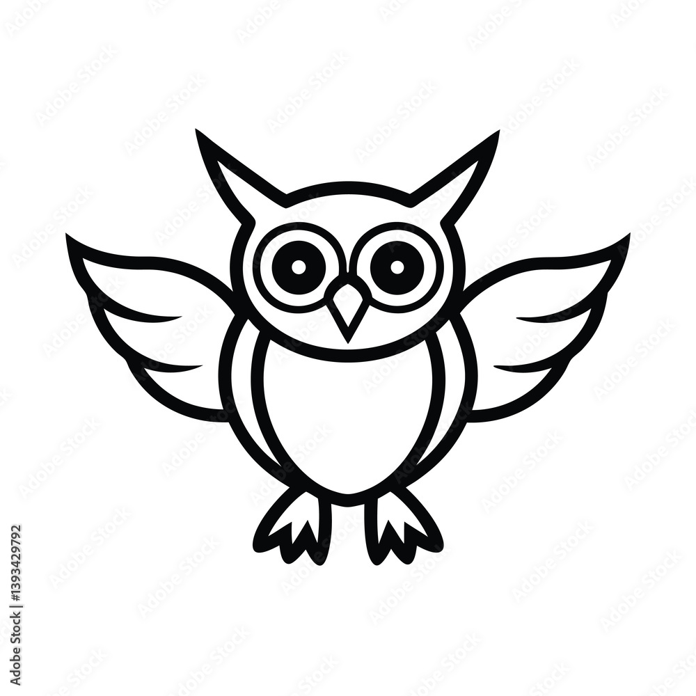 Obraz premium owl on white background