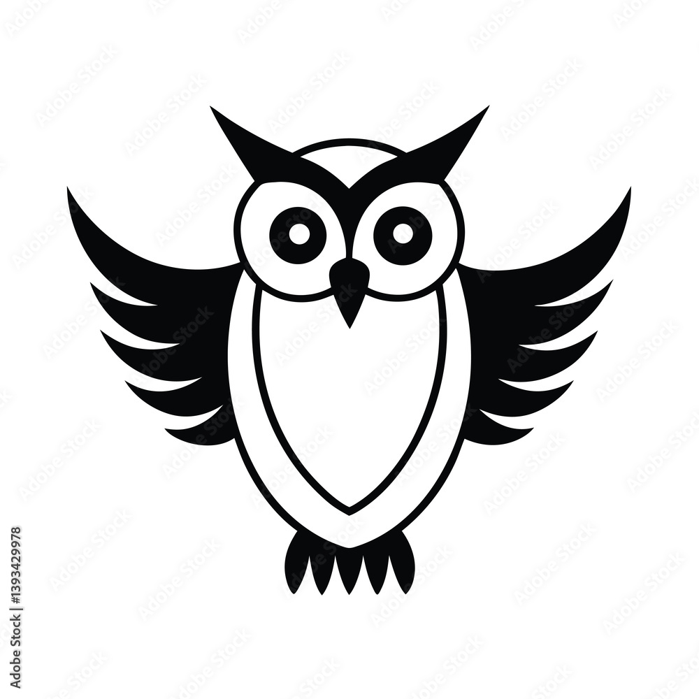 Obraz premium owl on white background