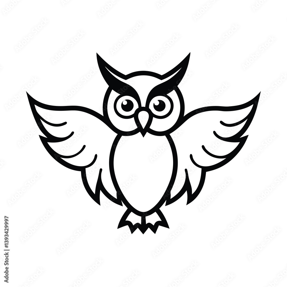 Obraz premium owl on white background