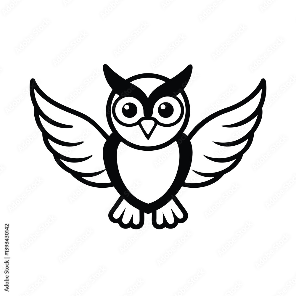 Obraz premium owl on white background