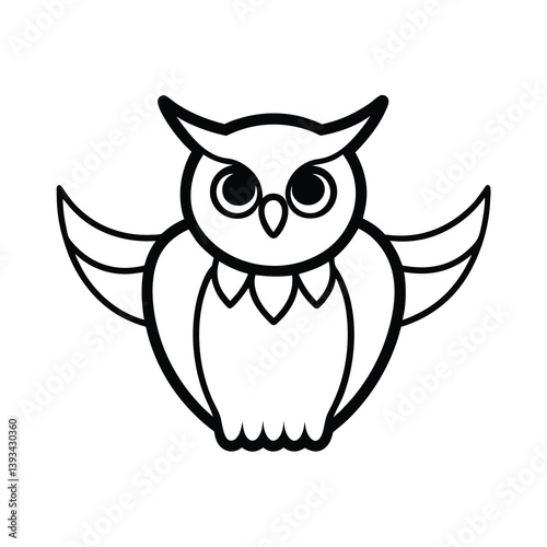owl on white background
