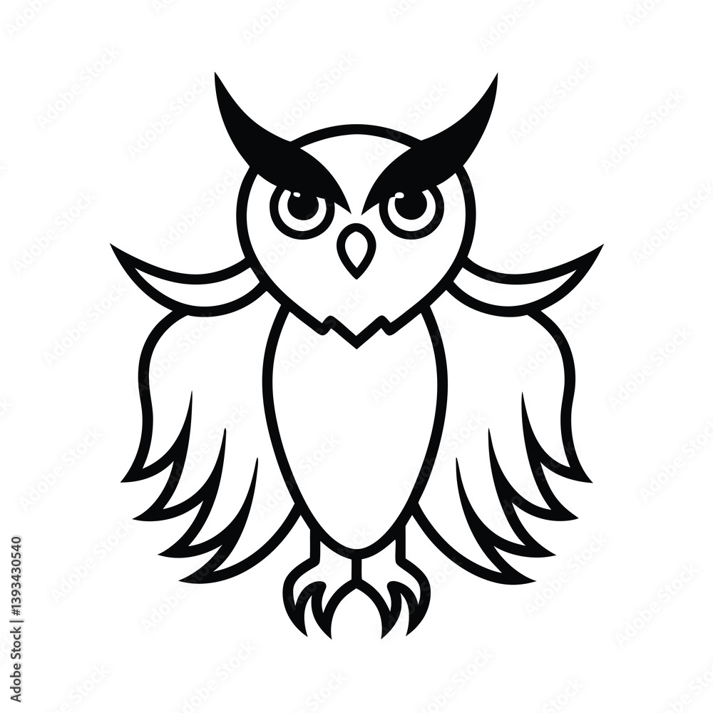 Obraz premium owl on white background