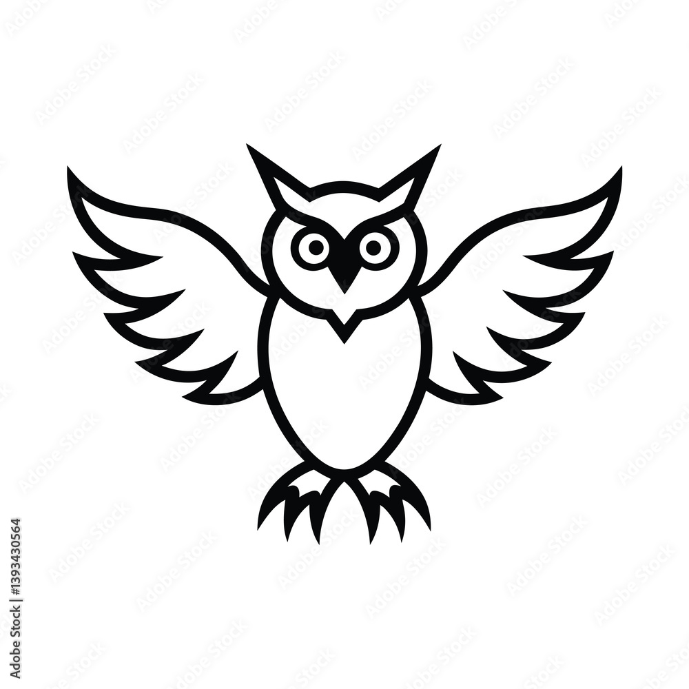 Obraz premium owl on white background