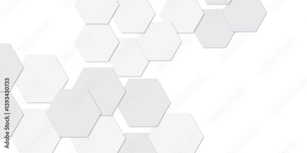 Geometric technology white hexagon background. Abstract vector illustration Science technology and medical concept hexagon on transparent background. Geometric technology white hexagon background. Abstract vector illustration Science technology and medical concept hexagon on transparent background.