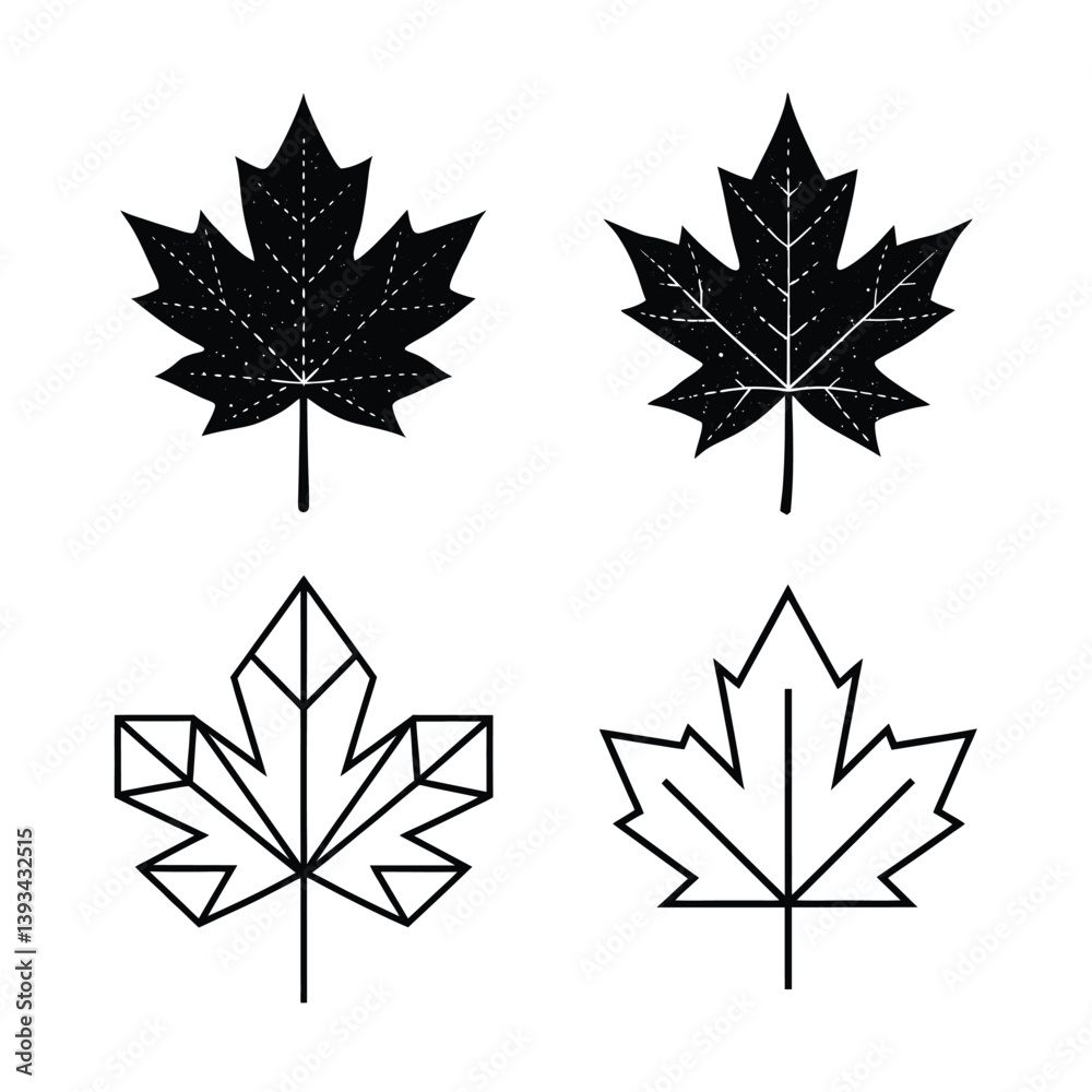 maple leaves isolated on white maple leaves isolated on white