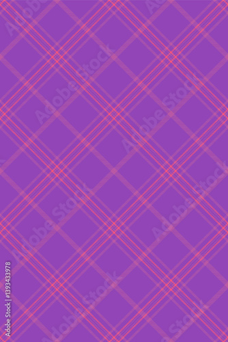 Vibrant purple and coral diagonal plaid pattern. Perfect for textile design, fashion, website backgrounds, or any project needing a modern, geometric texture.