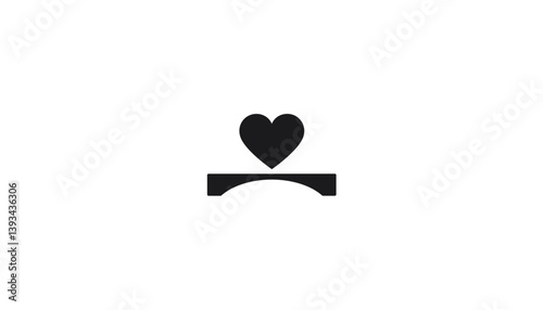 Bridge with heart icon – emotional connection and relationship building symbol for coaching, therapy and branding