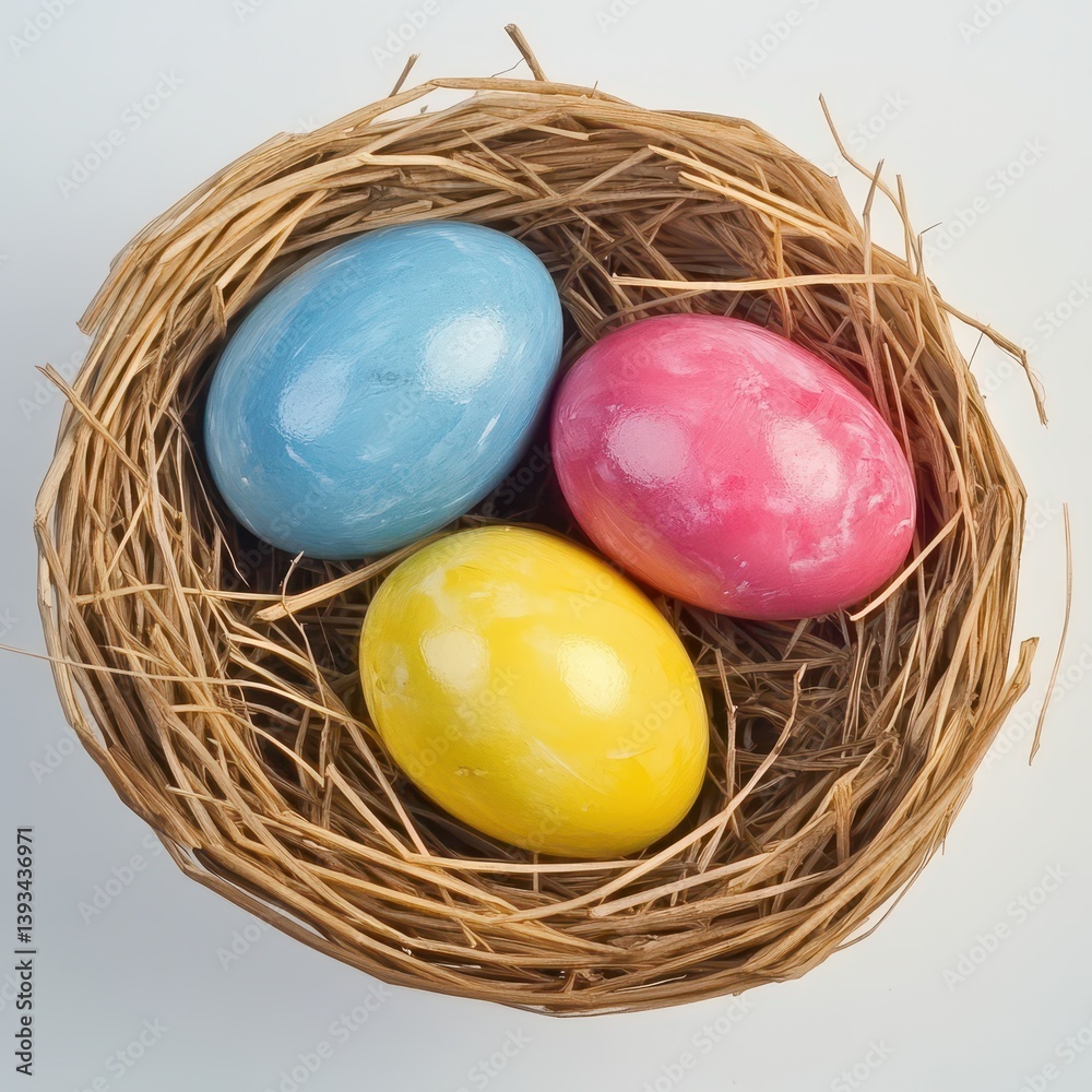 custom made wallpaper toronto digitalEaster eggs in a straw nest