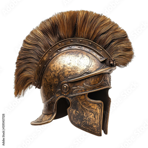 Roman centurion plumed helmet isolated on white background.PNG