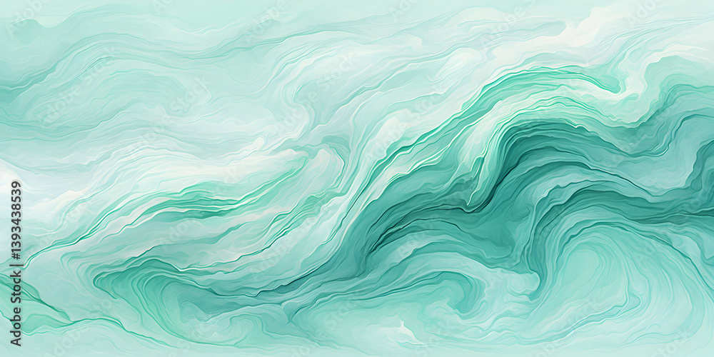 Fototapeta premium Abstract Teal Wave Background Illustration