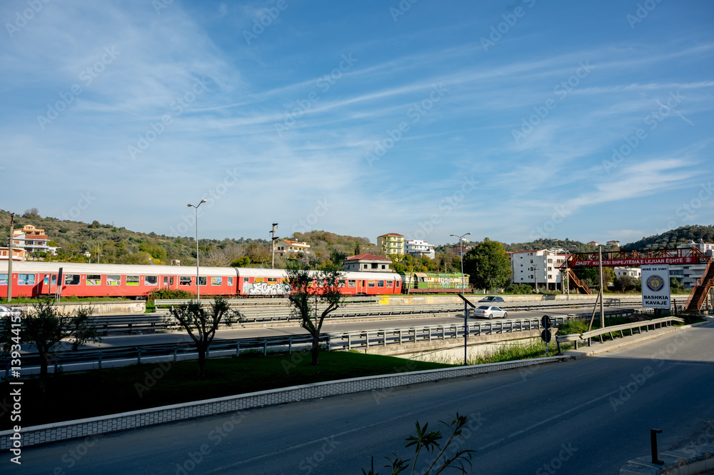 Passenger Train from Durrës to Elbasan, Albania.