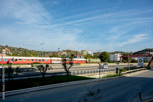 Passenger Train from Durrës to Elbasan, Albania.