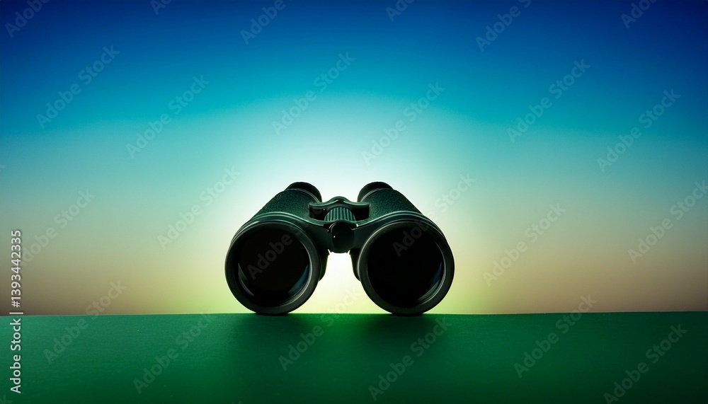 binoculars on green grass