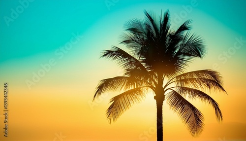 Obraz na płótnie palm tree silhouette w salonie