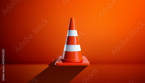 Obraz na płótnie orange traffic cone w salonie