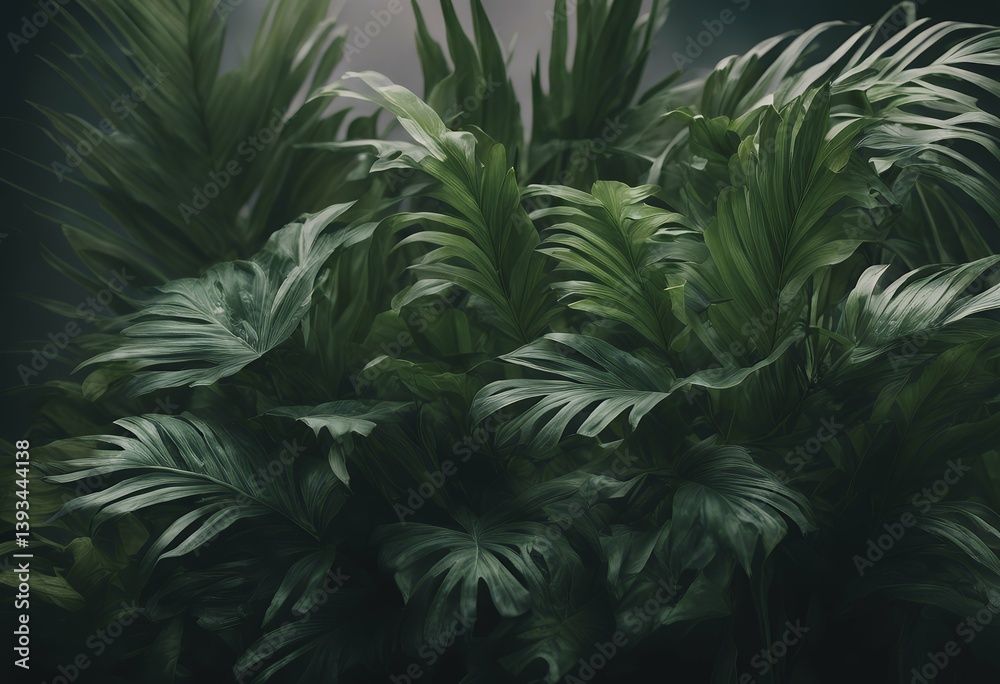 Fototapeta premium nature background backdrop transparent plant bush tropical leaves floral foliage arrangement leaf rainforest natural fern shrub decorative design tree flower garland monstera cut-out philodendron