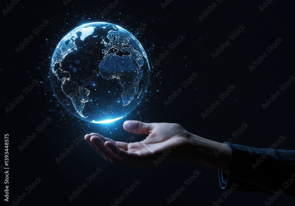 Globalization technology network earth hand connection world isolated Globalization technology network earth hand connection world isolated