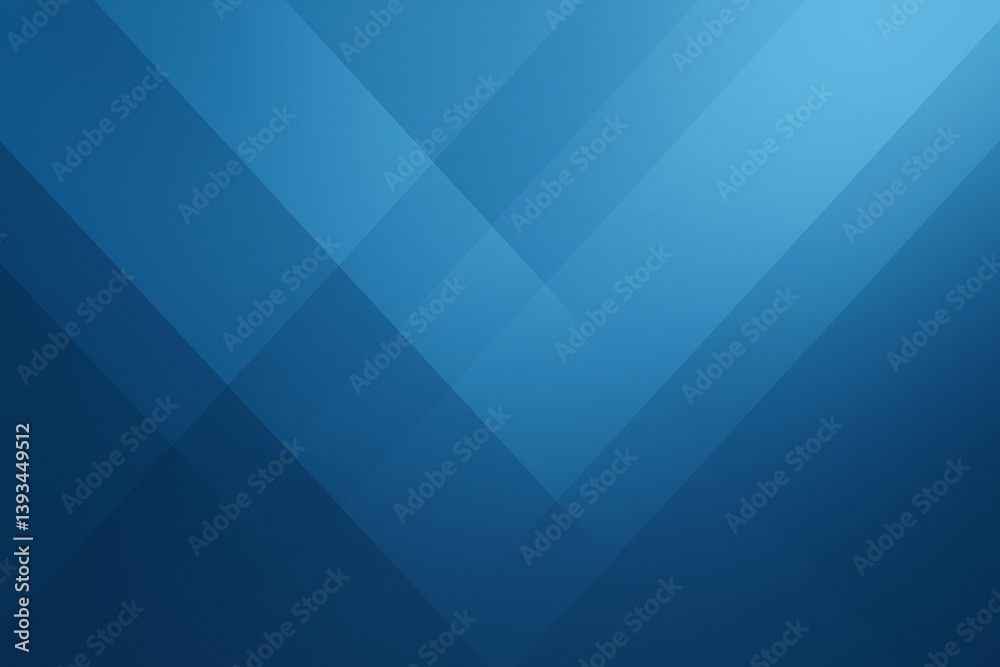 Fototapeta premium Abstract blue geometric background with diagonal lines and layered gradient shapes