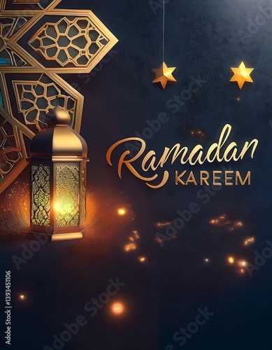 Amidst the night sky, a mosque's architecture stands illuminated, a beacon of religion in the city, with a star-like lantern adding a festive touch