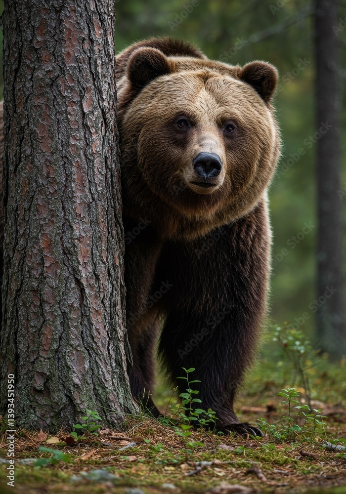 Fototapeta premium brown bear cub