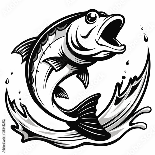 vector illustration of a fish