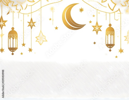 Amidst the night sky, a mosque's architecture stands illuminated, a beacon of religion in the city, with a star-like lantern adding a festive touch