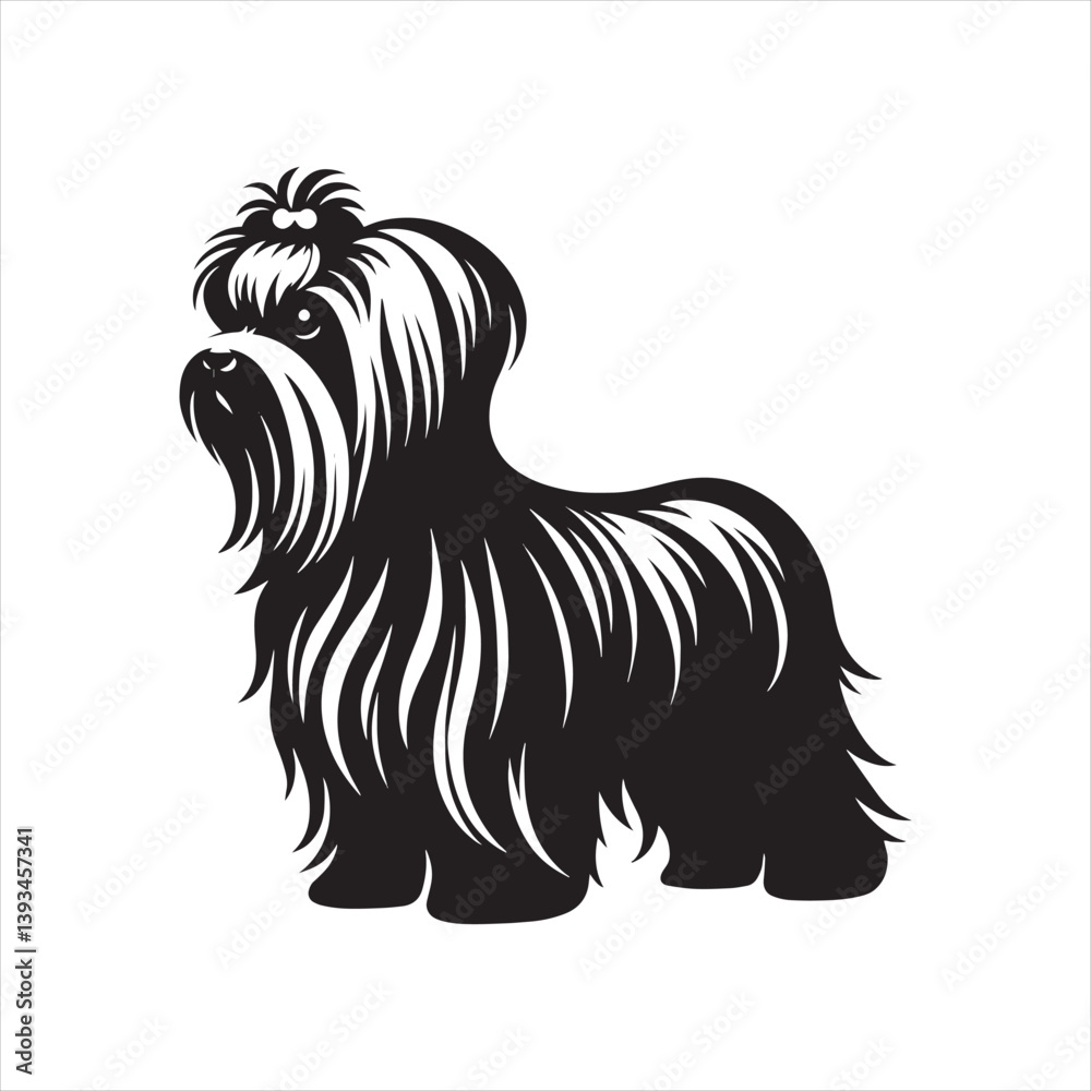 Maltese Dog Vector Silhouette, Elegant Small Canine Outline, Adorable Pet Lover Clipart, Cute Dog Art for Logos, Stickers, Apparel, Digital Prints, Crafts, and Posters. Maltese Dog Vector Silhouette, Elegant Small Canine Outline, Adorable Pet Lover Clipart, Cute Dog Art for Logos, Stickers, Apparel, Digital Prints, Crafts, and Posters.