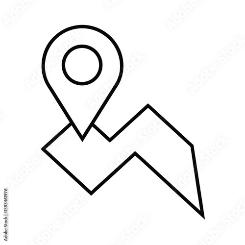 Free Download Black Location Pin Icon on White Background - GFXLoad