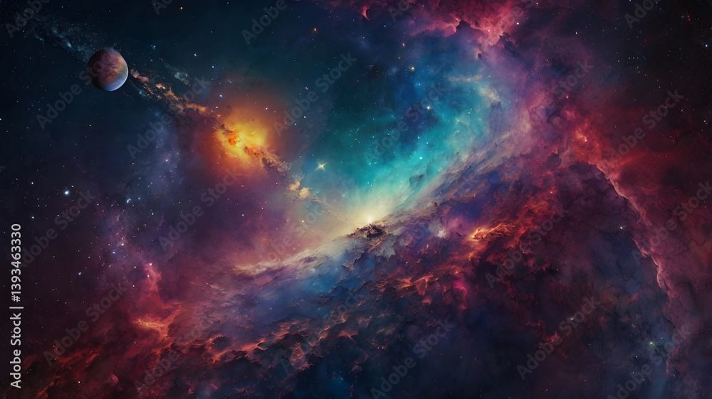 Obraz premium planet and space, ai generated