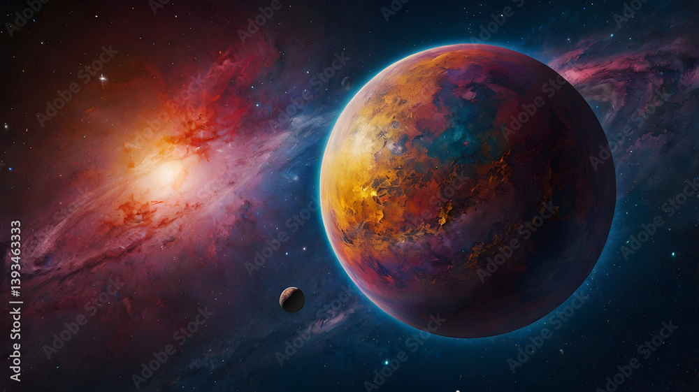 planet in space, ai generated planet in space, ai generated