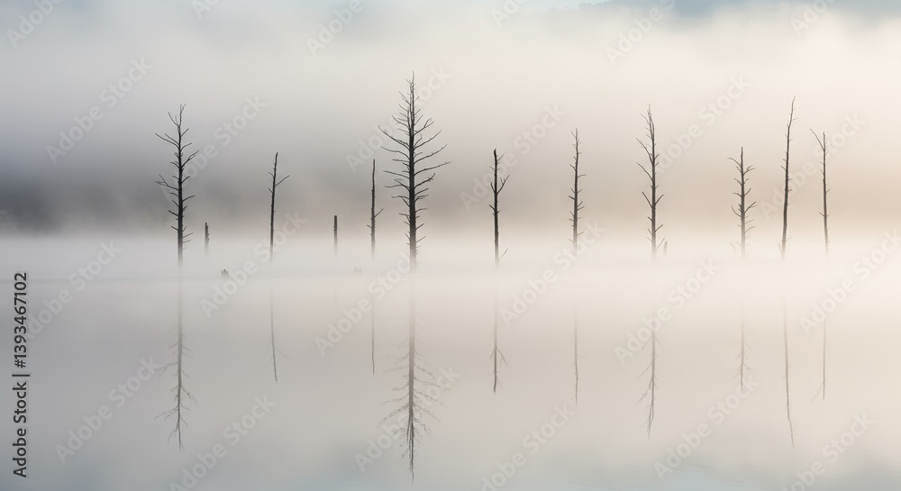 fog on the lake