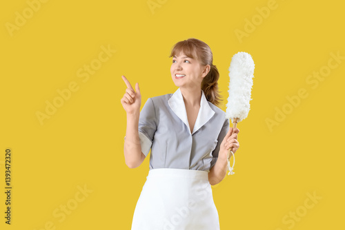 Young chambermaid with pp-d...